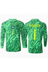 Fotbalové Dres Brazílie Alisson Becker #1 Brankářské Domácí Oblečení Copa America 2024 Dlouhý Rukáv